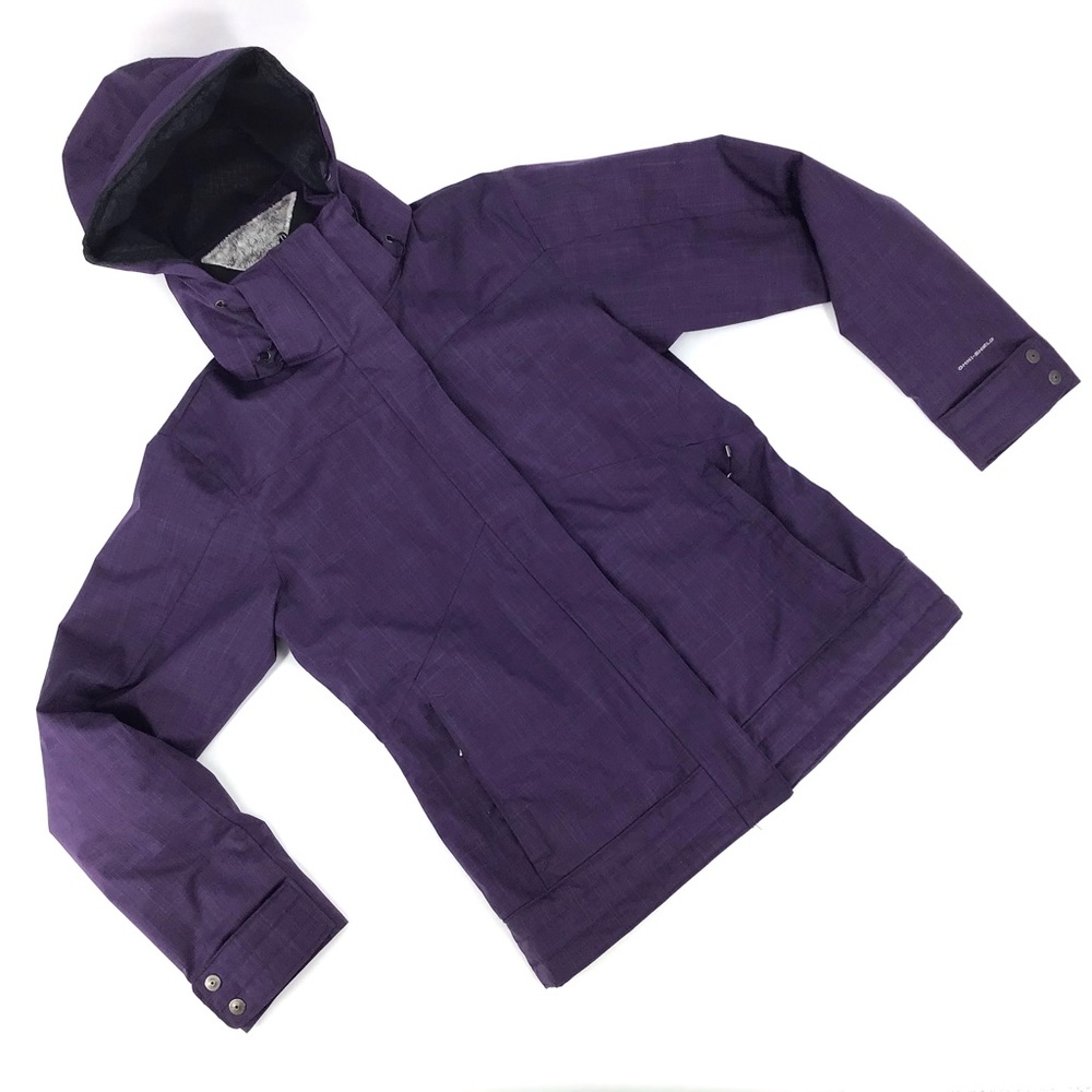 Columbia Sleet to Street Purple Plaid Parka, Med